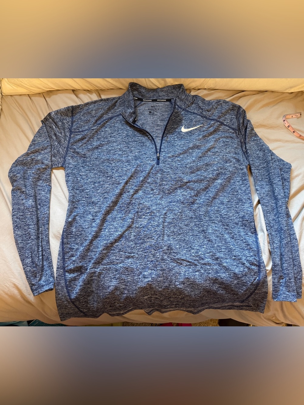Nike Dry Element Dri-FIT Running 1/2 Zip Men’s XL Blue Space Dye